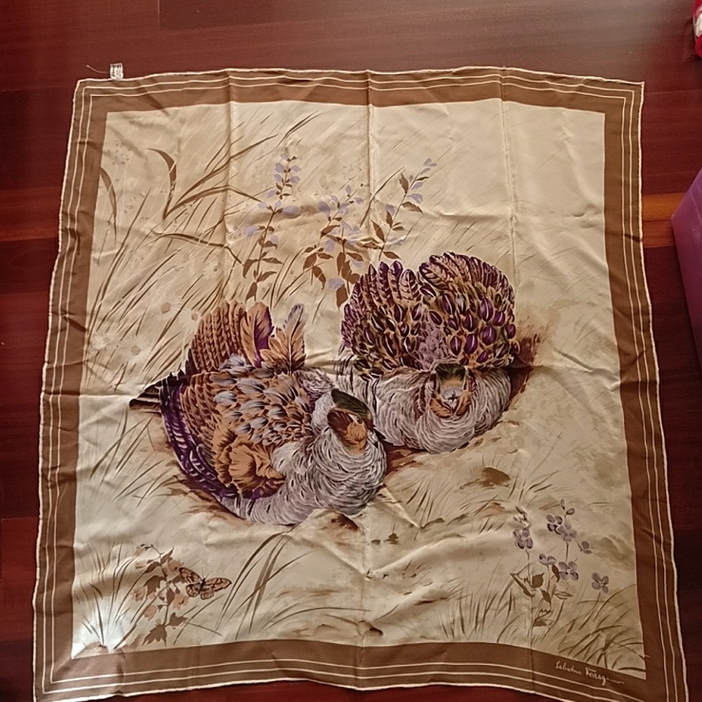 Salvatore Ferragamo 100% silk scarf